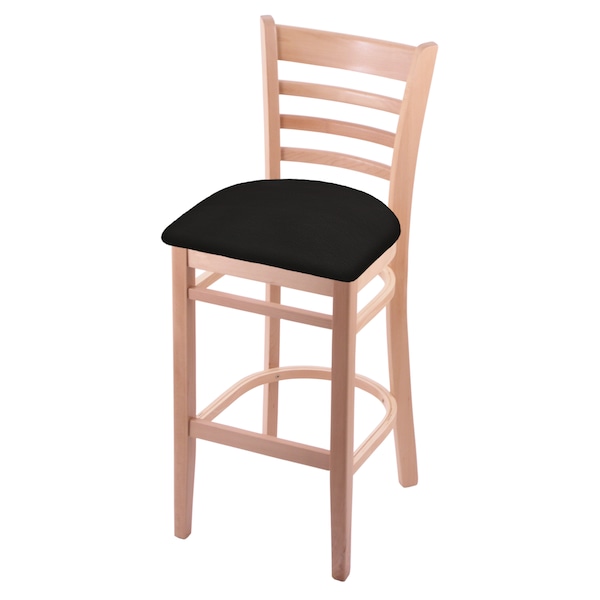 25" Counter Stool, Natural Finish, Canter Espresso Seat
